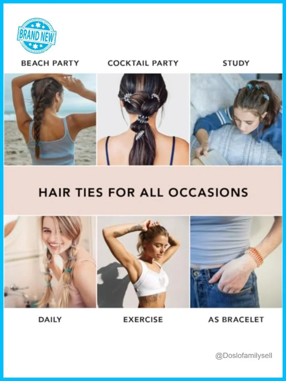 Spiral Hair Ties No Damage, Creaseless Ponytail Holders for Thick and Thin Hair